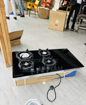 Most Classic Tempered Glass 4 Gas Hob + 2, Electric(Black).