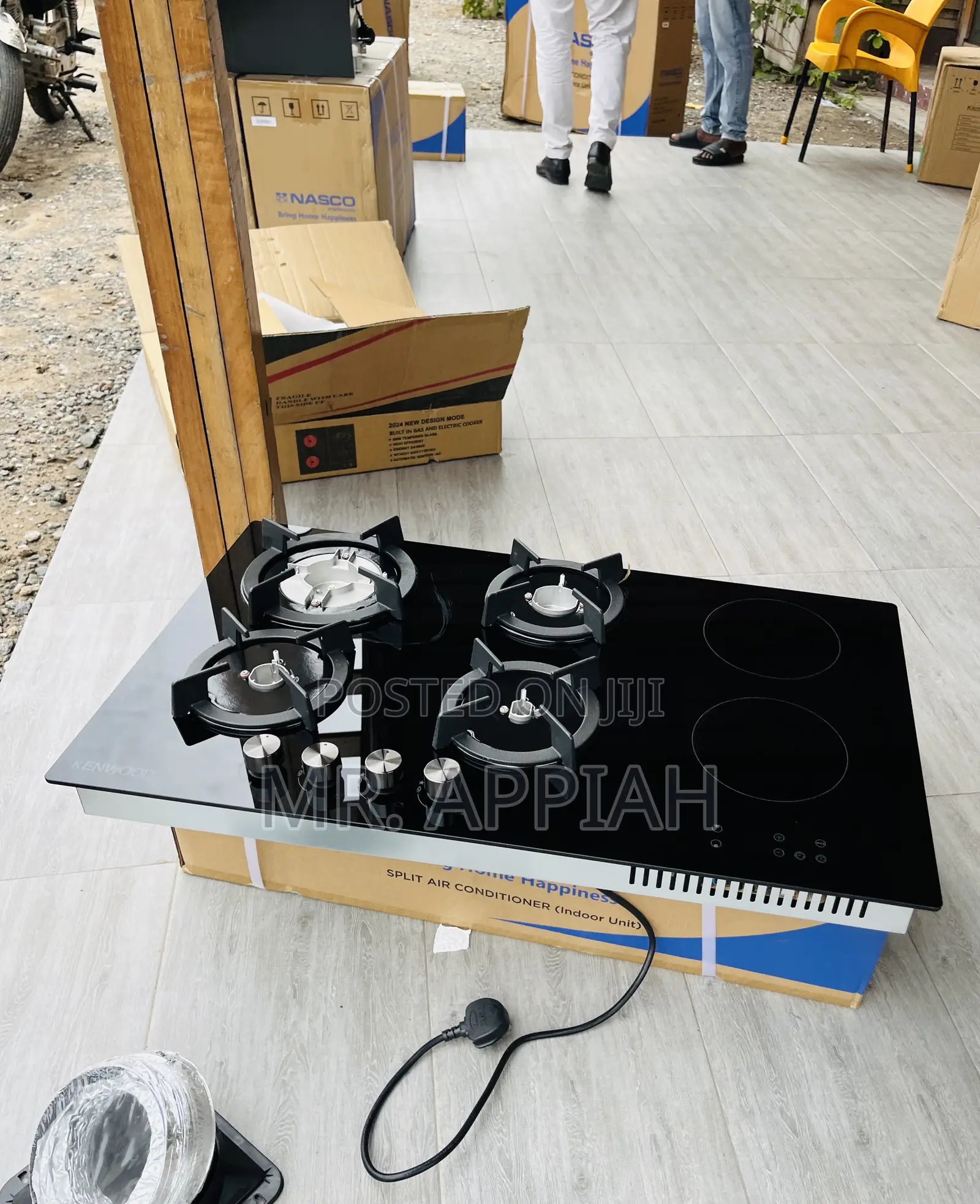 Most Lovely Kenwood 90cm 2 Electric + 4 Gas Hob(Black) 