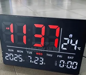 Digital Alarm Clock With Temperature Display