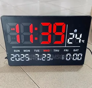 Digital Wall Alarm Clock (Size 8”X12”)