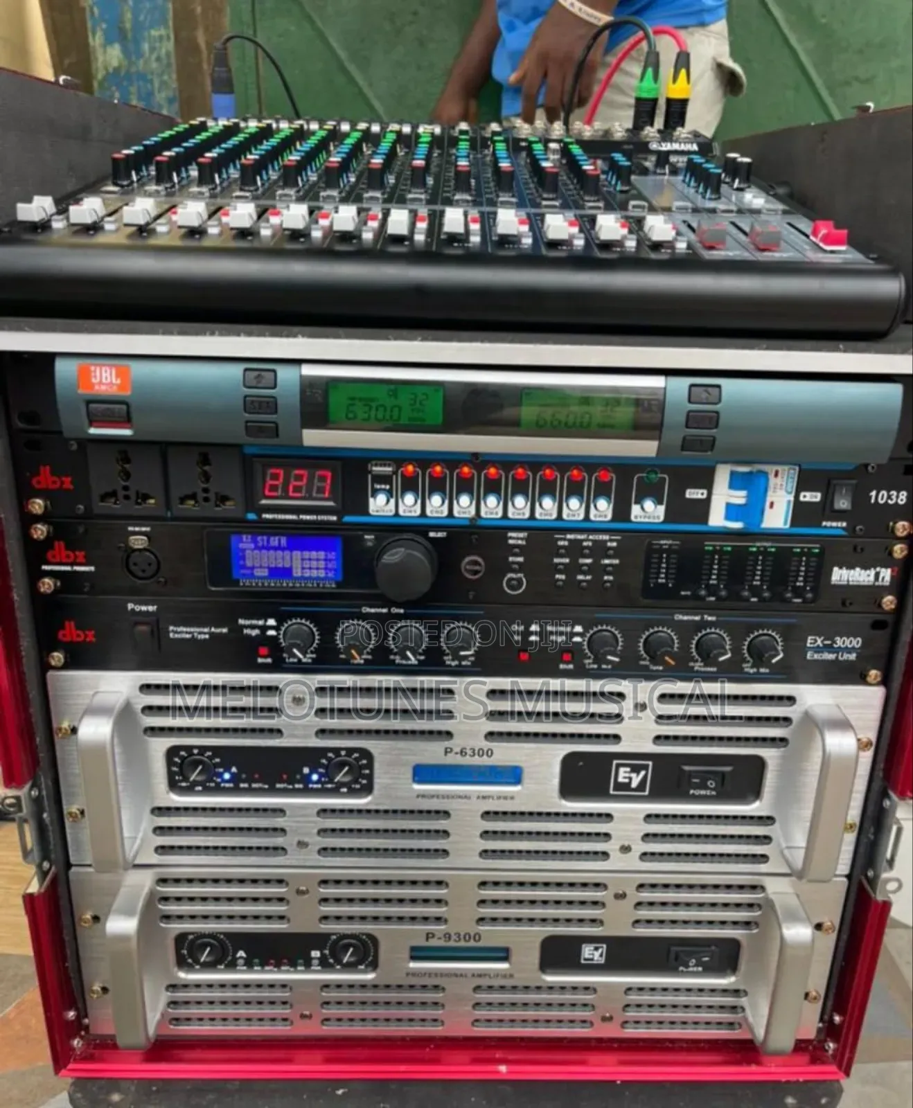 Electro-Voice (Ev) Full Speaker Setup With Amplifiers