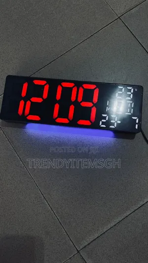 Digital Wall Clock With Remote Control (12.5” X 4.5")