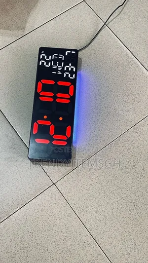 Digital Wall Clock With Remote Control (12.5” X 4.5")