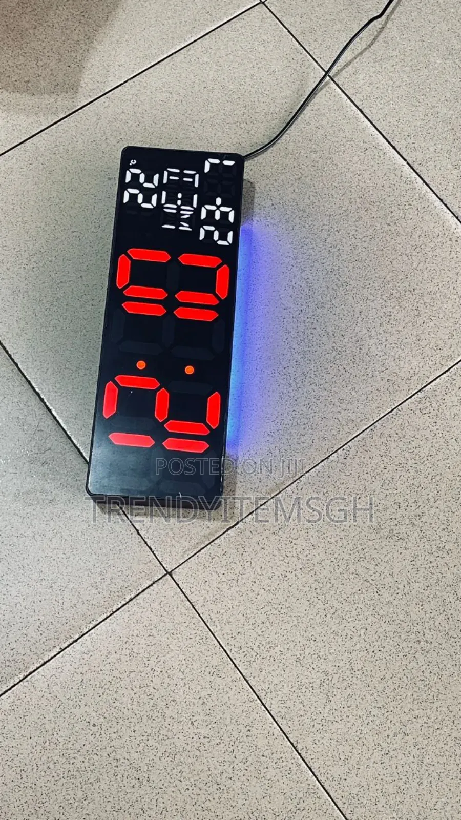 Digital Wall Clock With Remote Control (12.5” X 4.5")