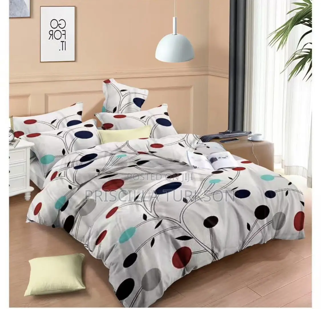Multicolored Bedsheet and Pillow Cases