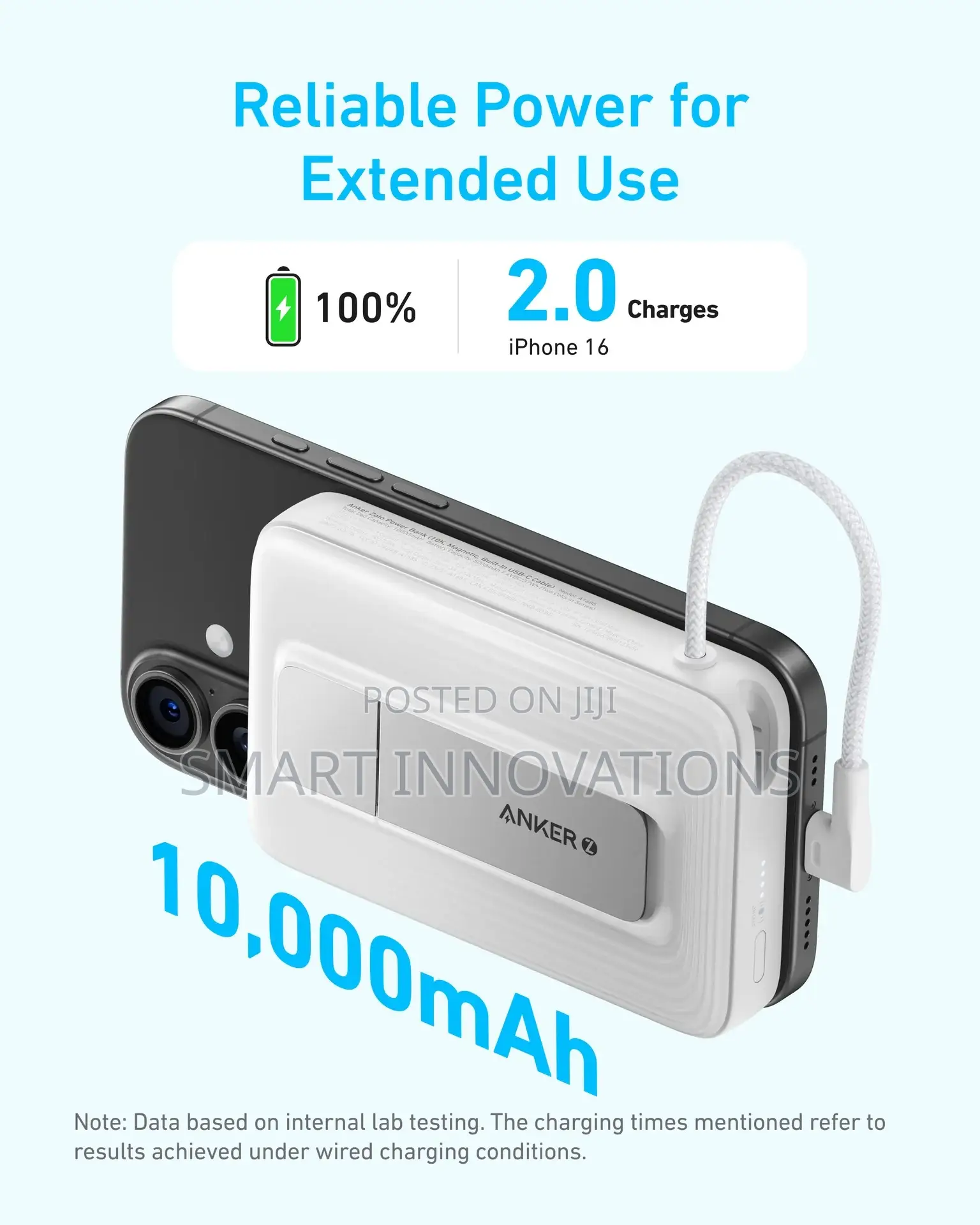 Anker Zolo Magnetic Power Bank(,30w,Built-in Usb-C Cable)