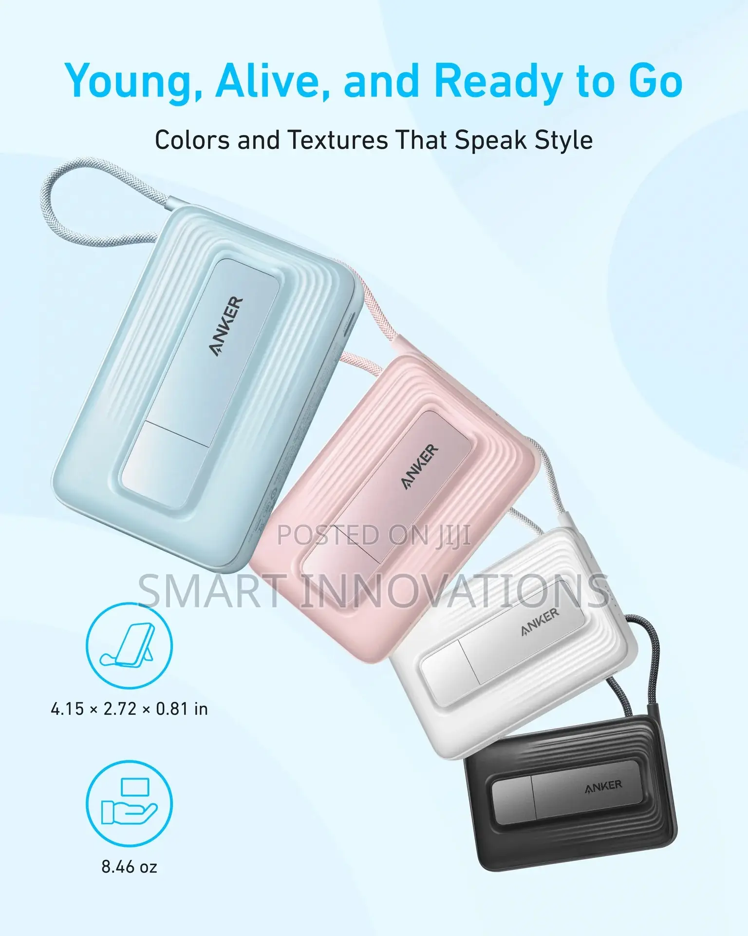 Anker Zolo Magnetic Power Bank(,30w,Built-in Usb-C Cable)