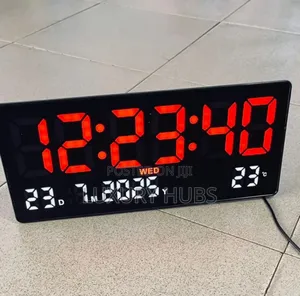 6"×14" Led Display Wall Clock
