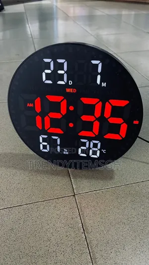 Multifunctional Digital Wall Clock With Remote (10inches)