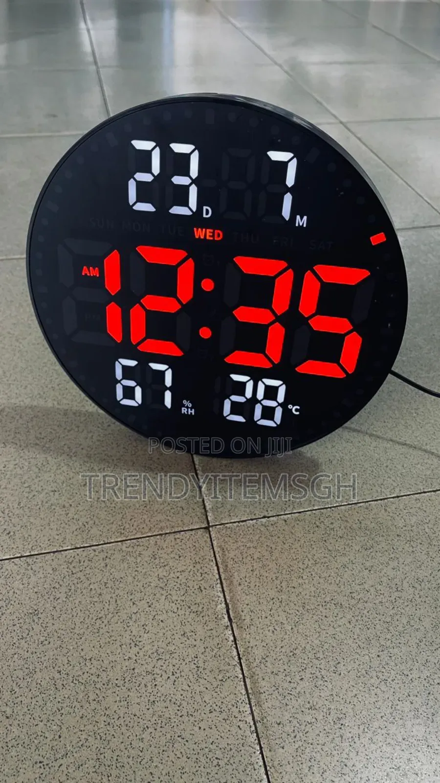 Multifunctional Digital Wall Clock With Remote (10inches)