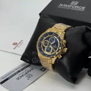 Photo - Luxury Pure Stainless Steel Naviforce Watch - 3 Colors