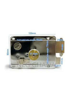 High-Security Double Cylinder Door Brass Latch Rim. Ghx3768