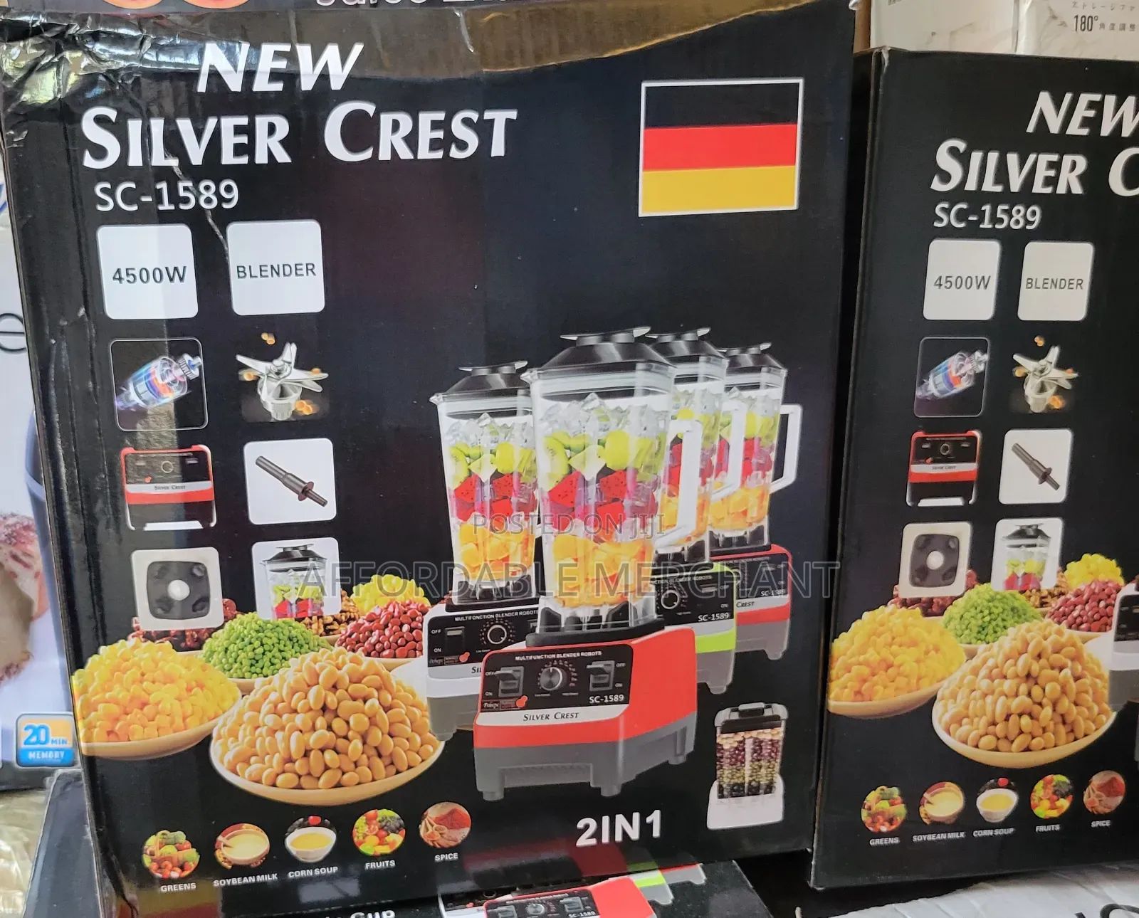 2 in 1 Powerful Blender and Grinder (Silver Crest Blender)