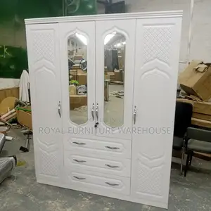 Foreign 4-Doors Wooden Wardrobe
