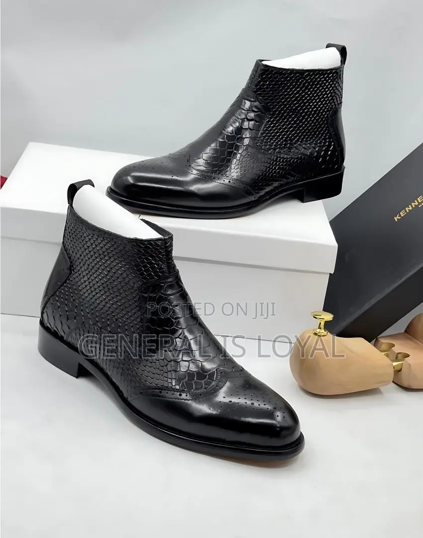 Kenneth Cole Black Zip Chelsea Boot