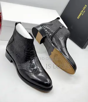 Photo - Kenneth Cole Black Zip Chelsea Boot
