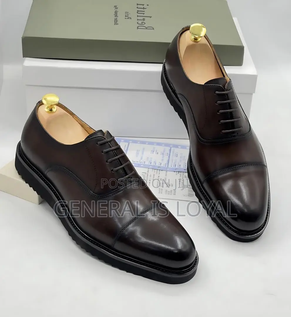 Berluti Coffee Brown High Sole Men’S Shoe