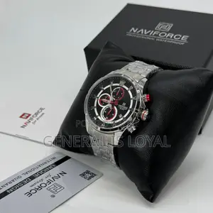 Solid Stainless Metal Chronograph Naviforce Watch