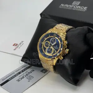 Solid Stainless Metal Chronograph Naviforce Watch
