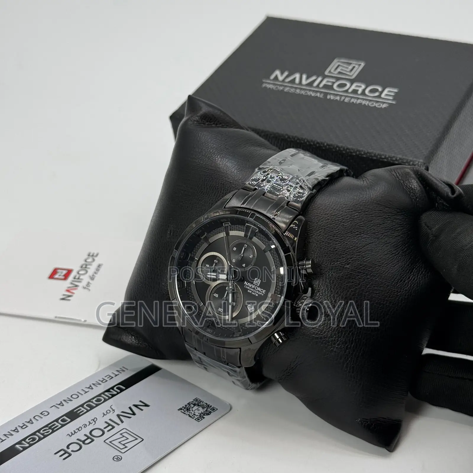 Solid Stainless Metal Chronograph Naviforce Watch