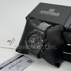 Solid Stainless Metal Chronograph Naviforce Watch