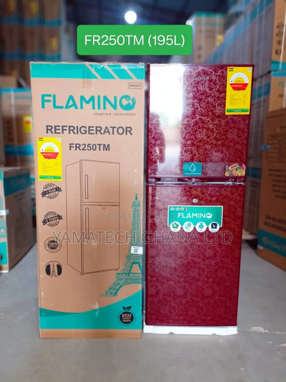Flamino 166 Litre  Fridge With Top Freezer (5 Years Warranty )