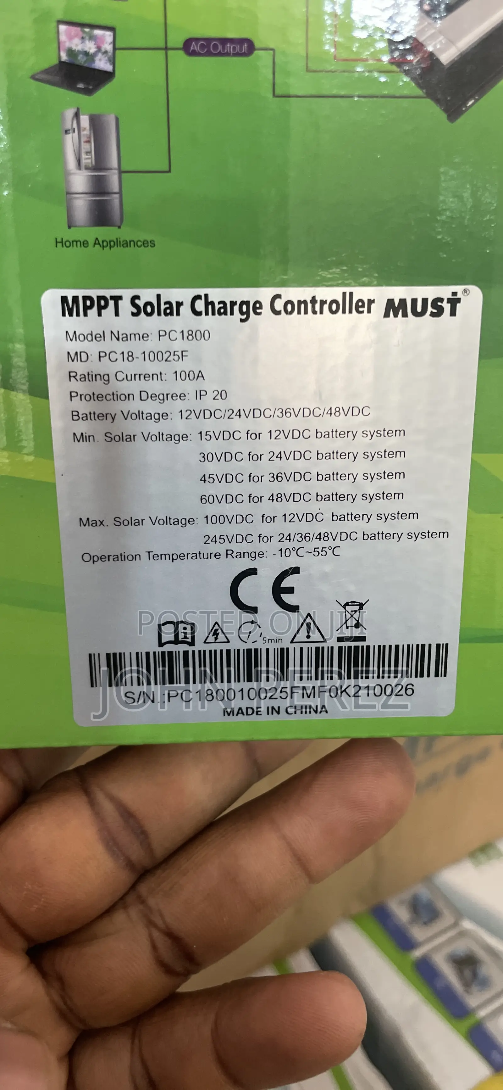 100ah Must MPPT Charge Controller
