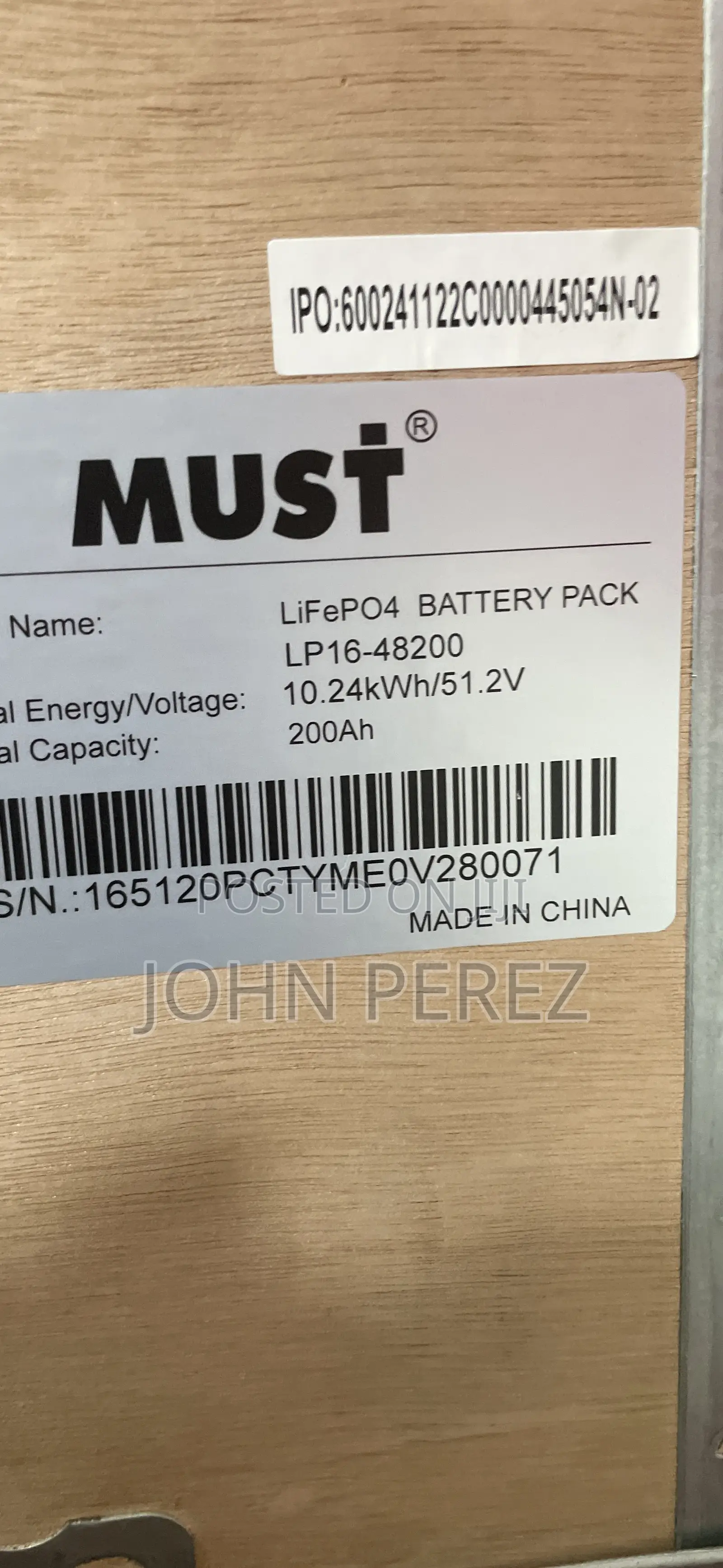 51.2v 200ah 10kwh Must Lithium Batteries