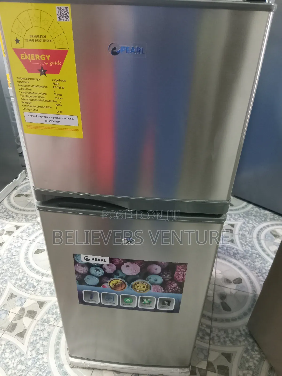Pearl Energy Efficient Cooling Fridge Double Door Fridge