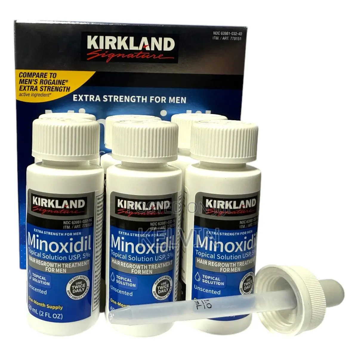 Minoxidil (Kirkland) Topical Solution for Men X(6 Bottles)