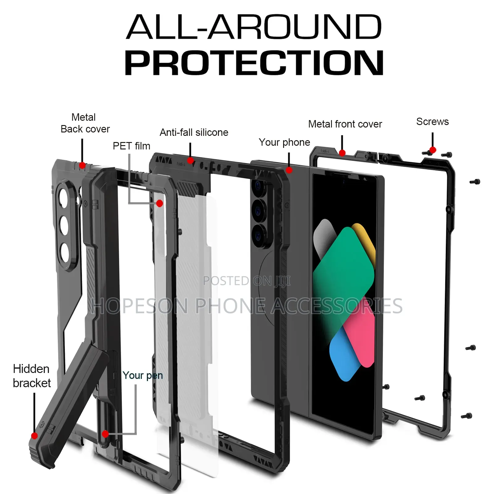 Samsung Z Fold Shockproof And Rugged Transparent Phone Case