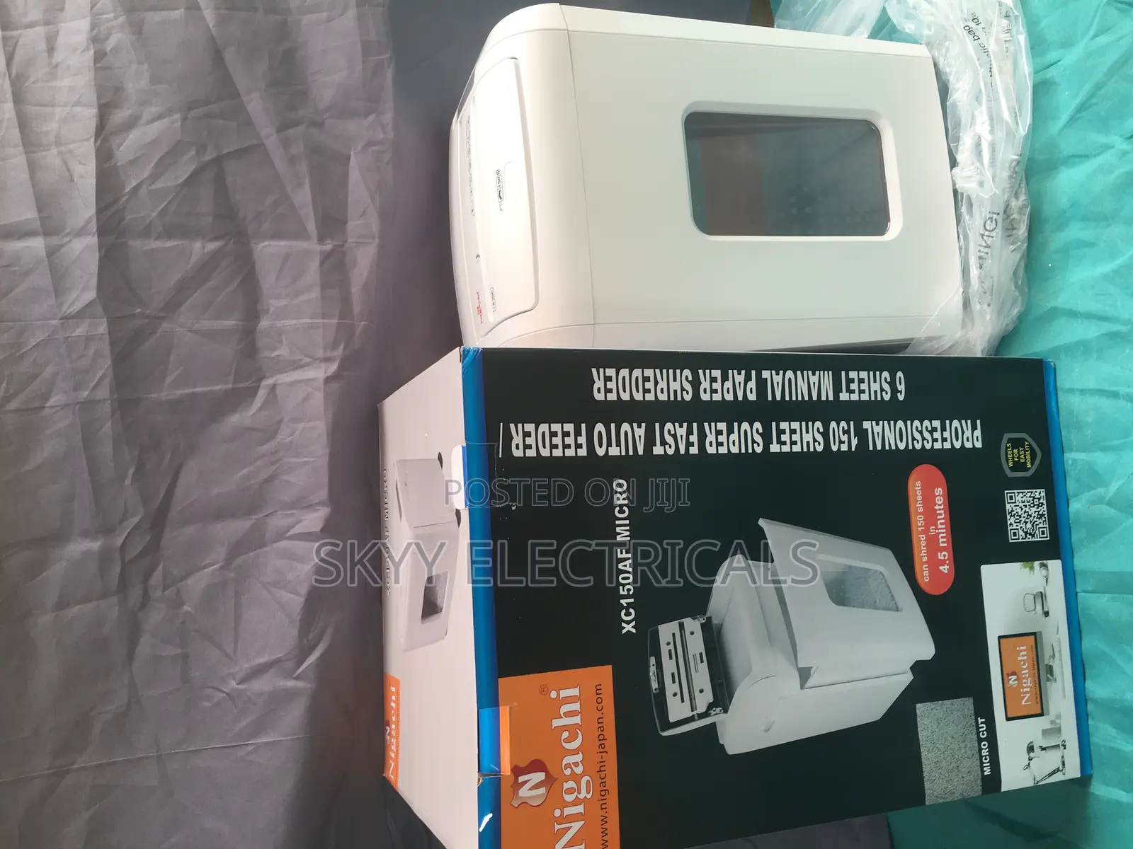 Xc150af Nigachi 150sheets Cross Cut Paper Shredder