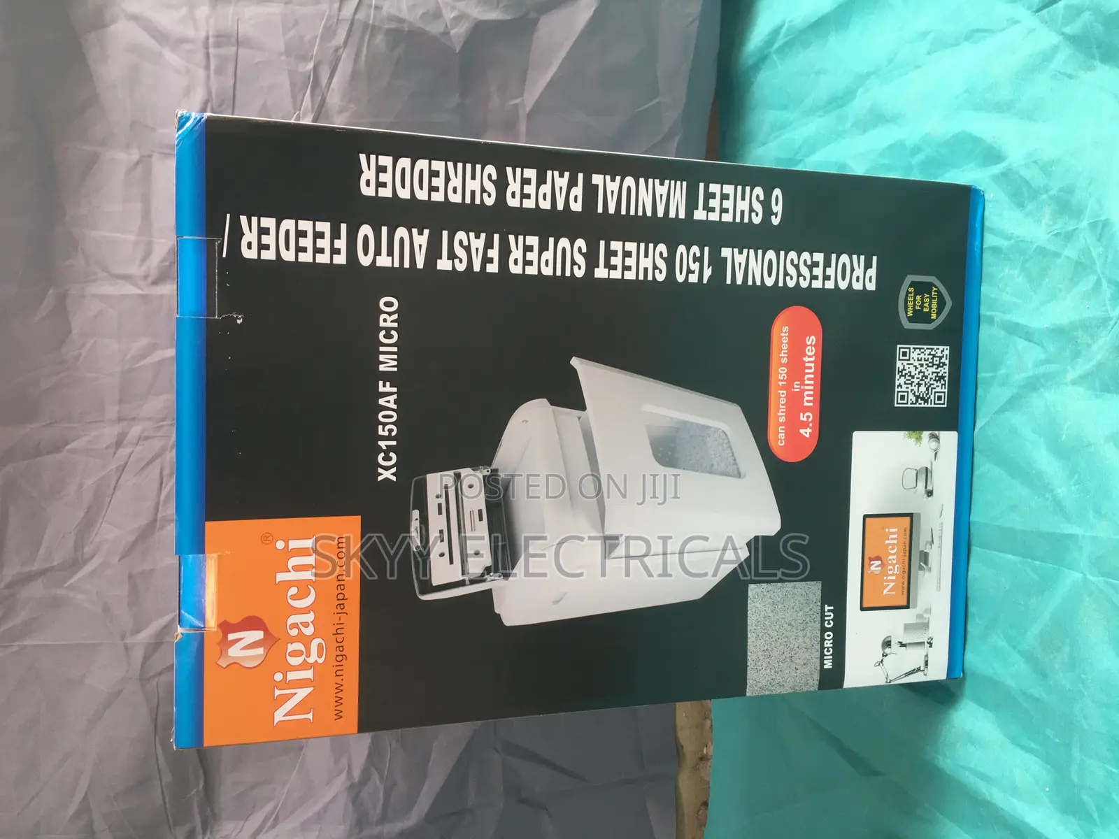 Xc150af Nigachi 150sheets Cross Cut Paper Shredder