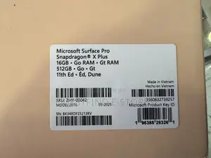 New Microsoft Surface Pro 11th Edition, a Copilot+ PC 16GB SSD 512GB