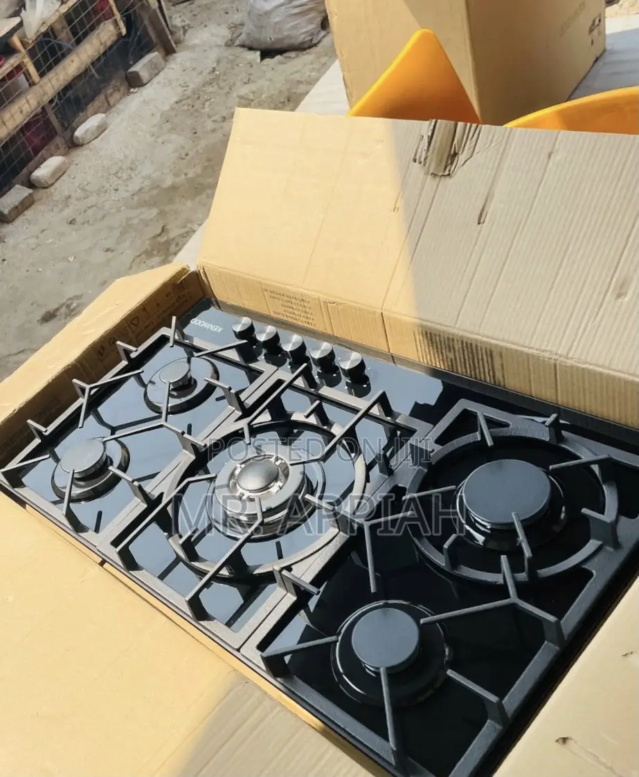 Shop Premium 90cm Kenwood Tempered Glass 5 Gas Hob.