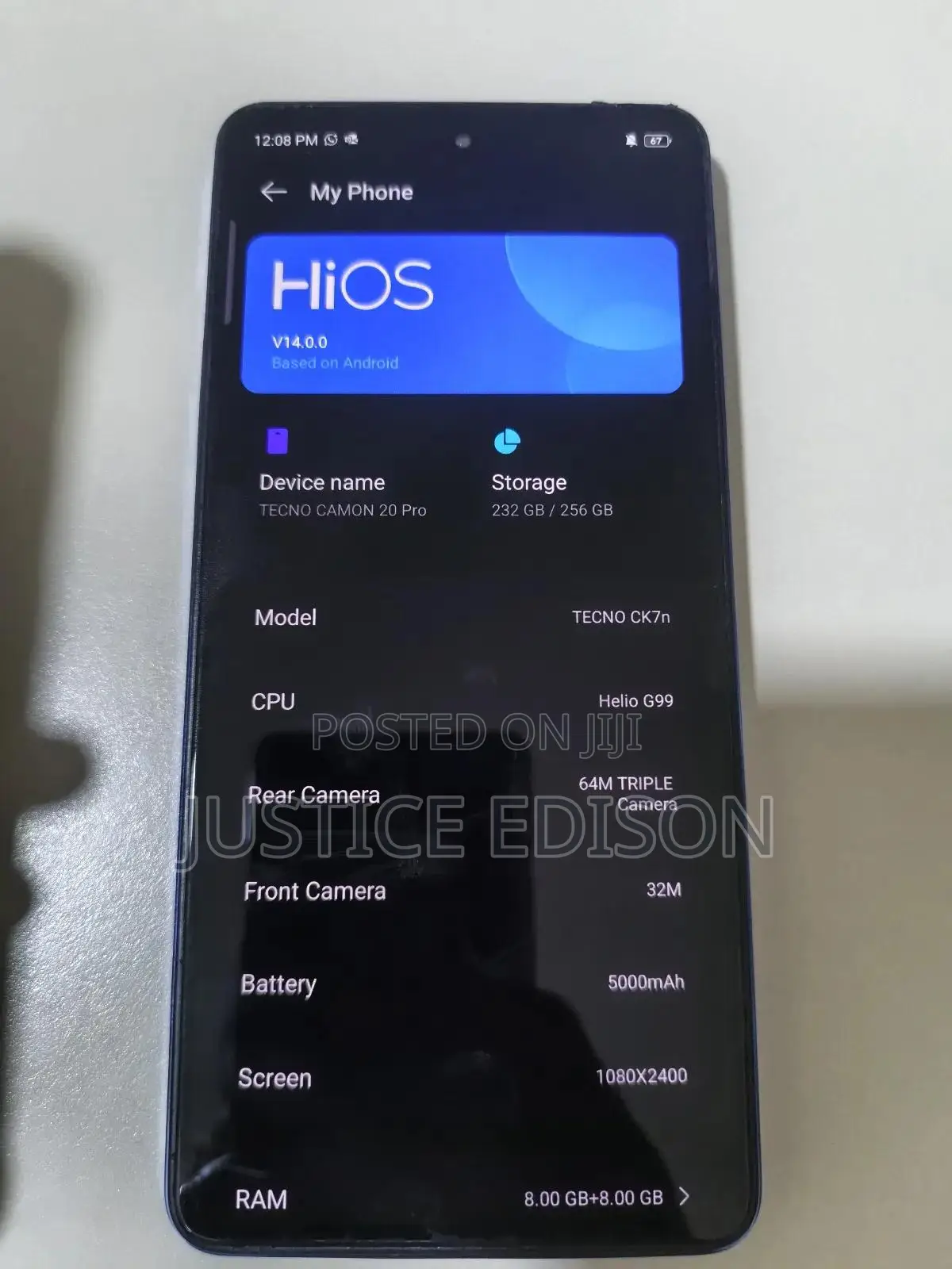Tecno Camon 20 Pro 256 GB Blue