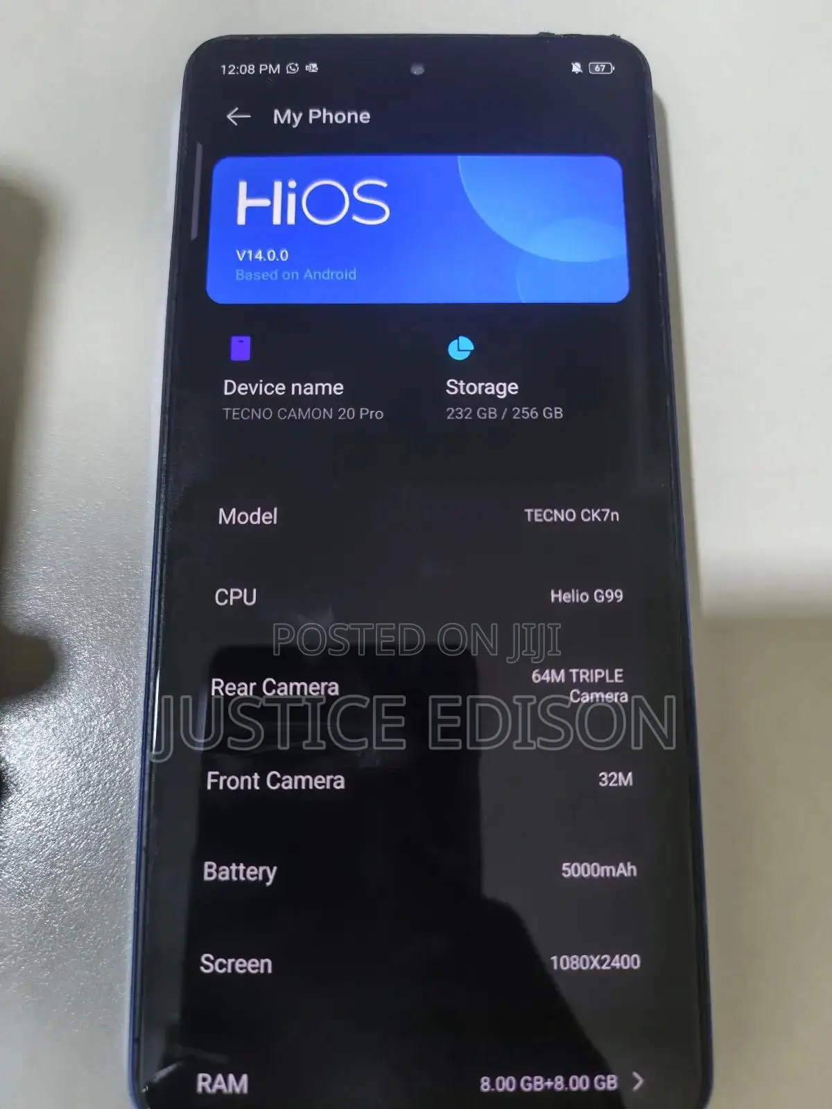 Tecno Camon 20 Pro 256 GB Blue