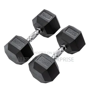 50kg X2 Hexagonal Dumbbells