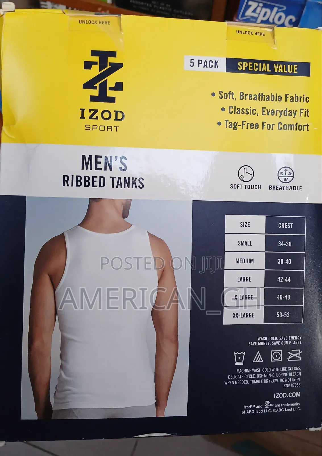 Izod Men's Ribbed Tanks, M