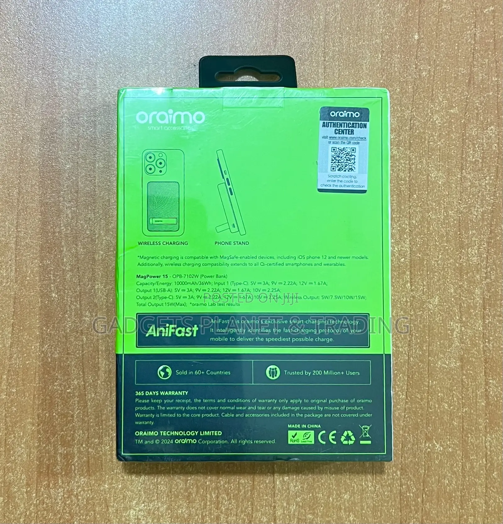 Oraimo Magpower 15 10000mah Wireless And Wired Power Bank