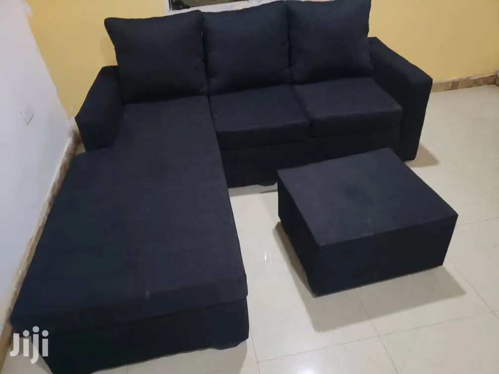 New Black L-shape Sofa
