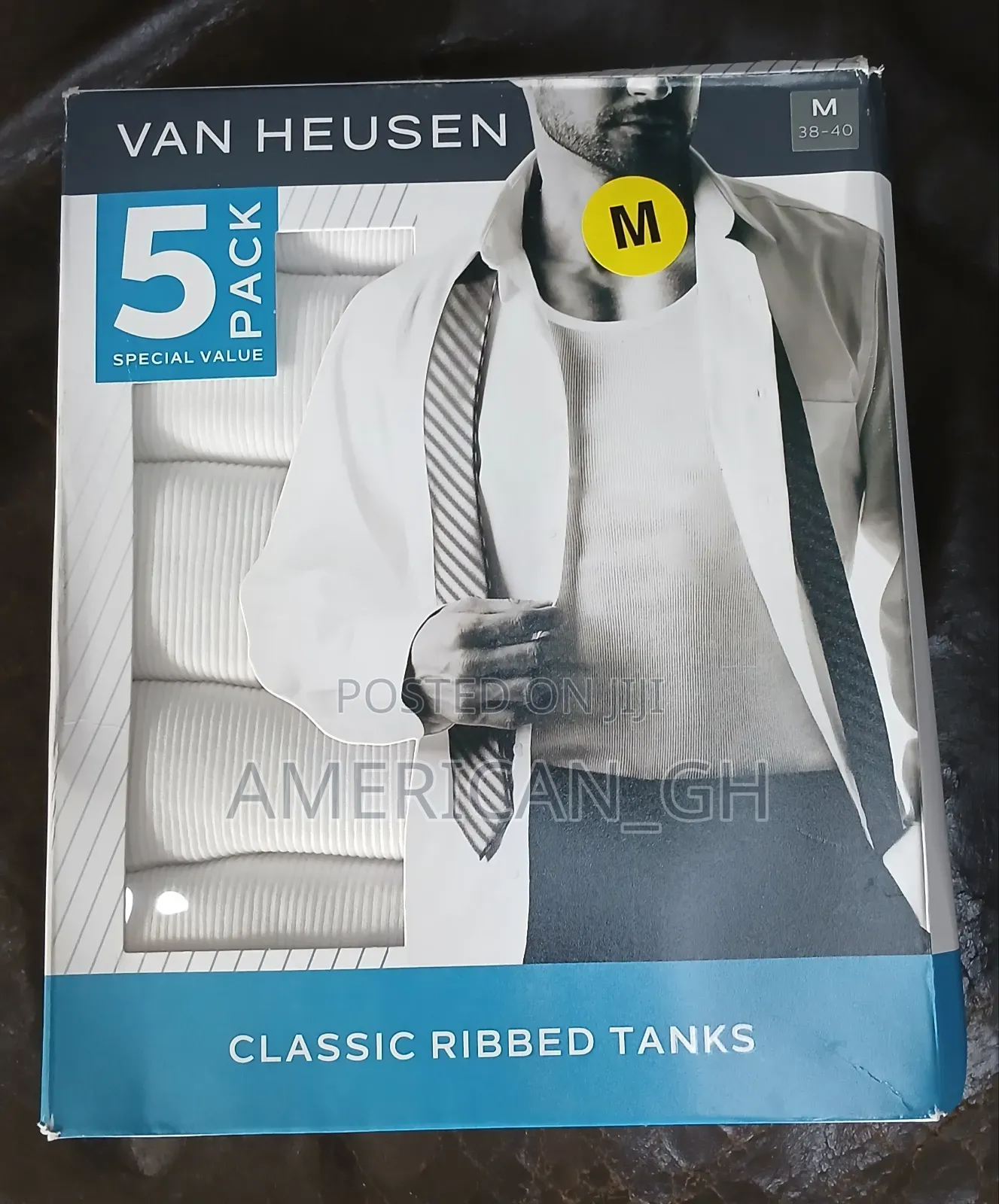 Van Hussen Classic Ribbed Tank, 5 Pack