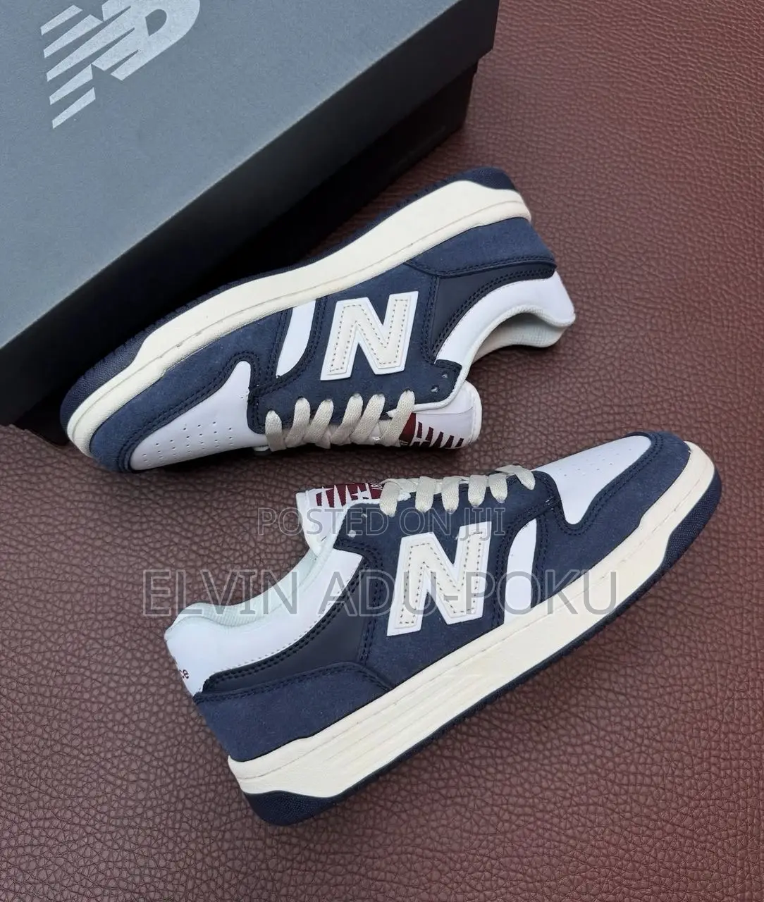 New Balance 550 "White/Navy Blue" Sneakers