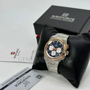 Naviforce 8048 Ch – Sliver Rose Gold Men Watch