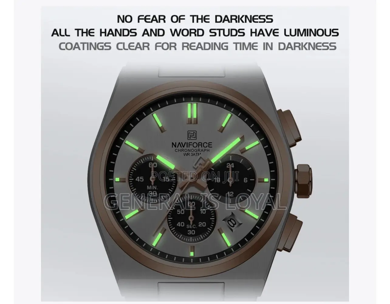 Naviforce 8048 Ch – Sliver Rose Gold Men Watch