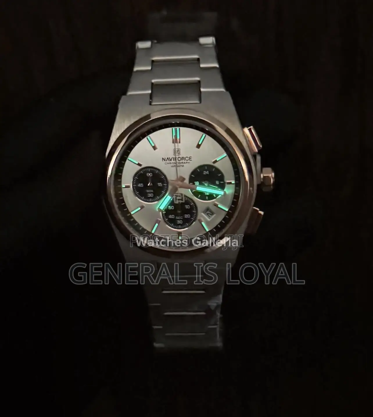 Naviforce 8048 Ch – Sliver Rose Gold Men Watch