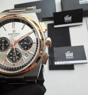 Naviforce 8048 Ch – Sliver Rose Gold Men Watch
