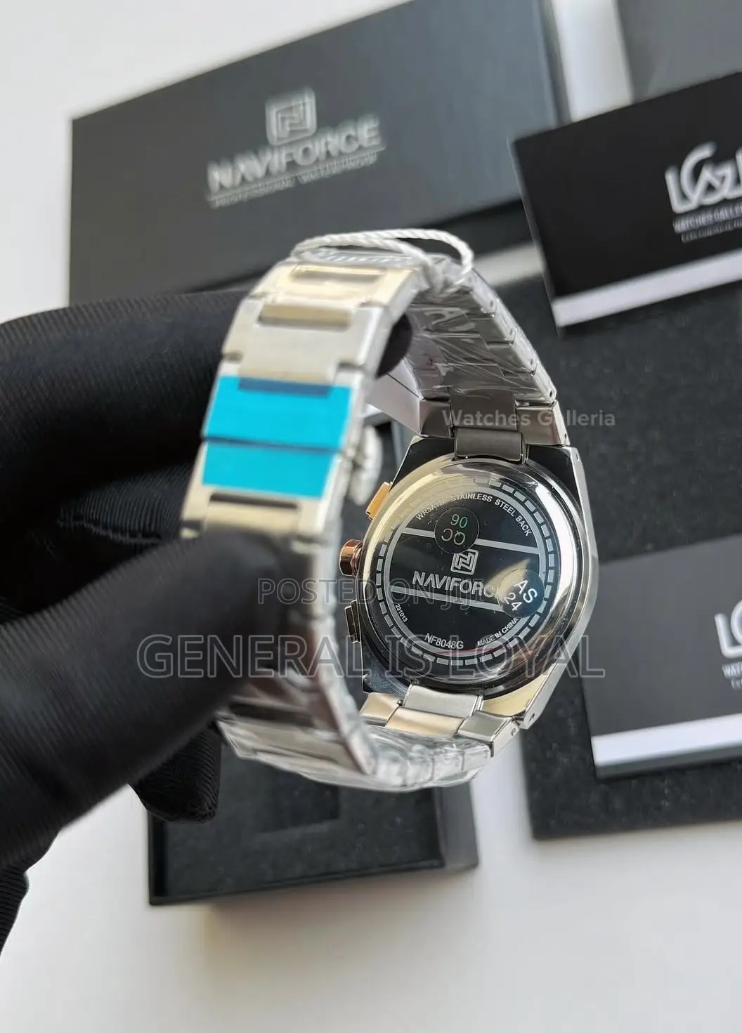 Naviforce 8048 Ch – Sliver Rose Gold Men Watch