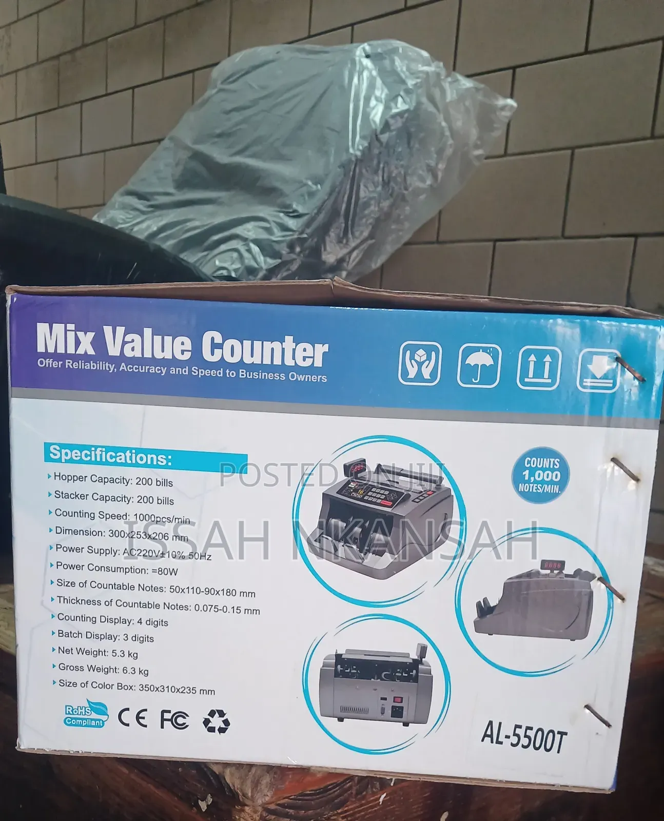 Counterfeit Detected Money Counting Machine