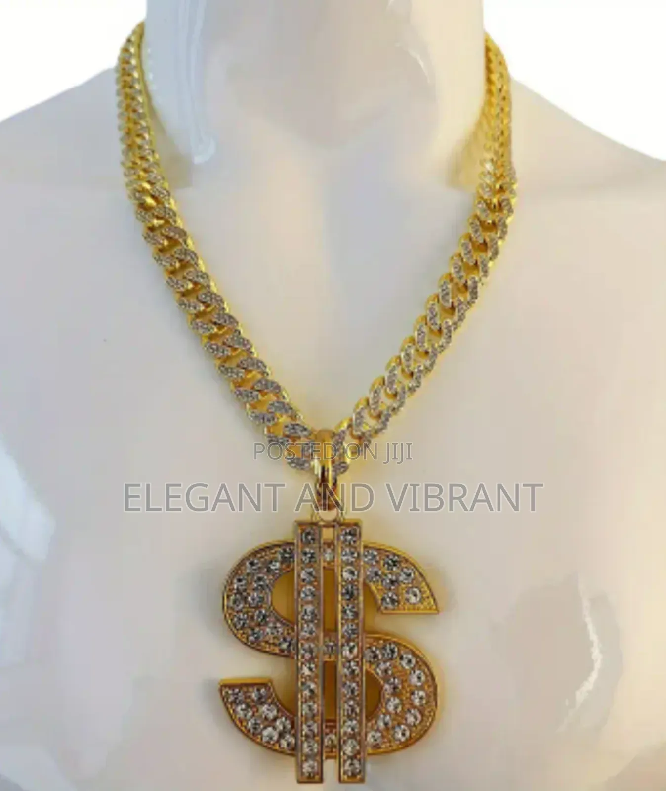 Unisex Dollar Sign Jewellery for Both Men and Women in Gold